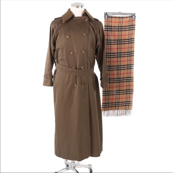 VTG Cashmere Burberry Nova Check Scarf - Picture 2 of 6